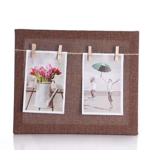 Paper Photo Flim Wall Picture Hanging Frame Album+Rope+Clips Set Home Decor