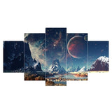 View HD Prints Spray Canvas Painting Custom Made Canvas Picture Frame 5 Panel Modular For Living Room Wall Art Home Decor