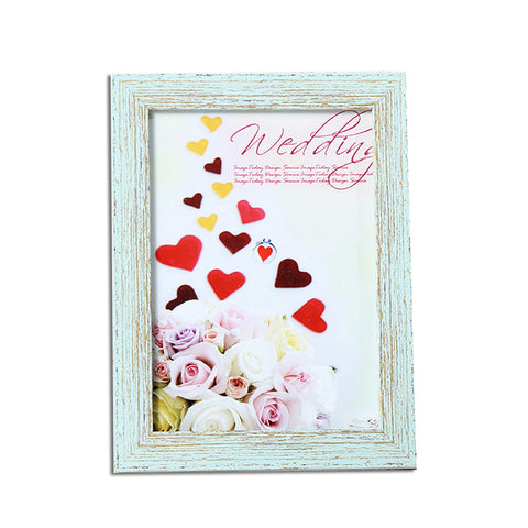 Plastic Weathered Photo Frame Table Top Display and Wall Mounting Hanger Photo Frame Picture Frame