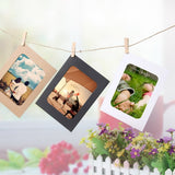 Kraft Paper Photo Frame 3-7 inch Hanging Wall Photos Picture Frame Kraft Paper With Clips and Rope For Family Memory